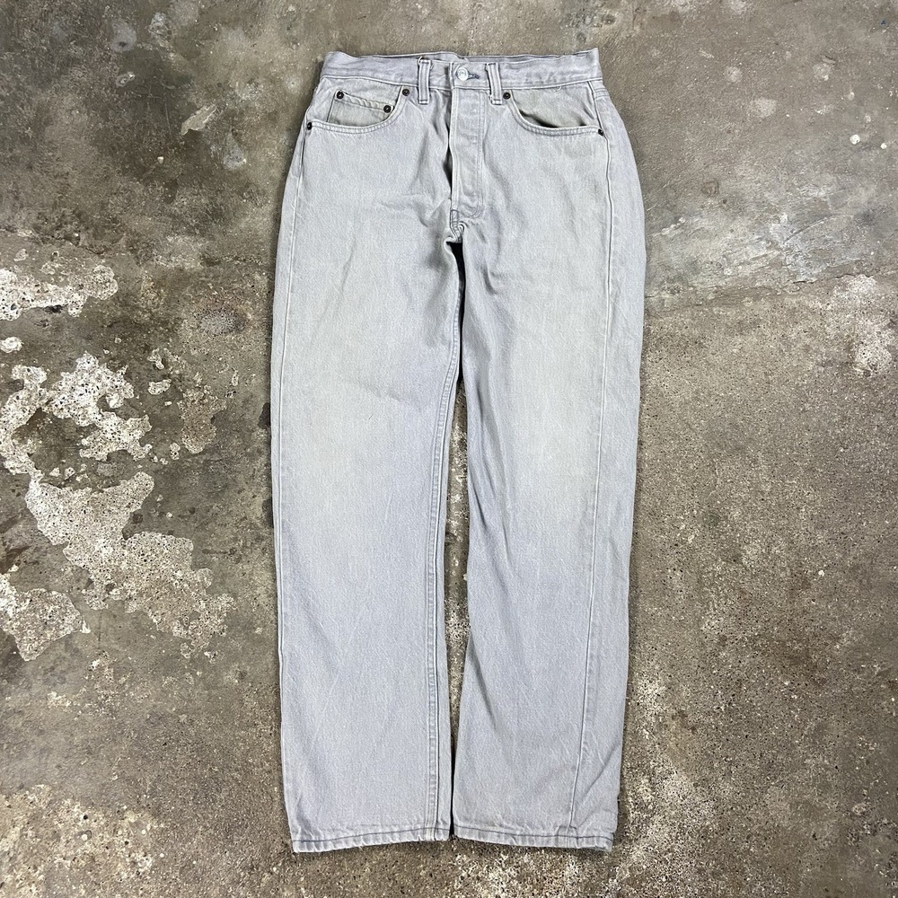 Vintage 80s Levi's 501xx Jeans Size‎ 32x30 Gray Denim Button Fly Original Fit